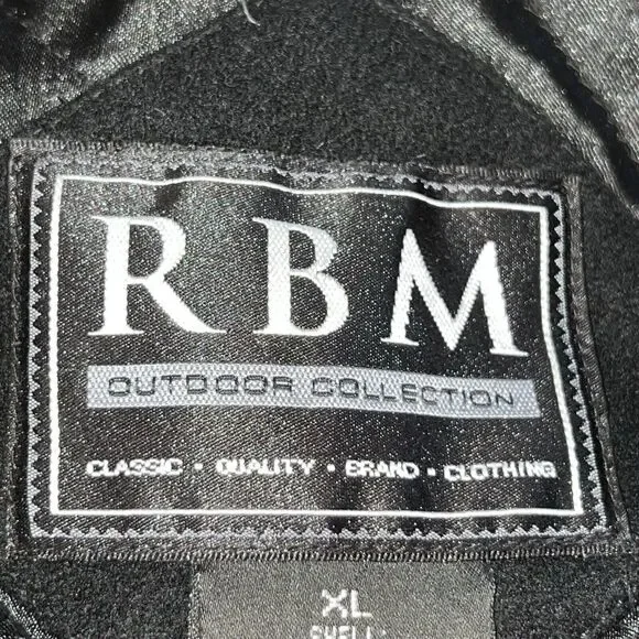 RBM OUTDOOR COLLECTION MEN BLACK‎ 100% WOOL BUTTON FRONT PEACOAT SIZE XL VINTAGE